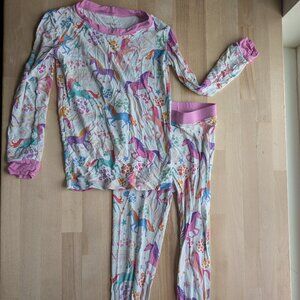 Little Sleepies Pajamas 2 Piece Long Sleeve Set - 4T Unicorn Magic